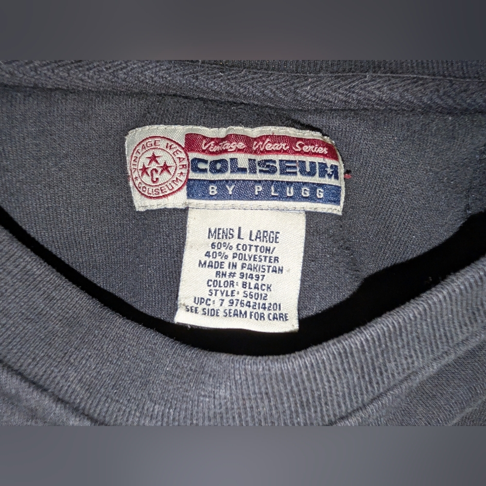 Vintage 90s Coliseum by Plugg Charcoal Sweatshirt Men's Size Large
